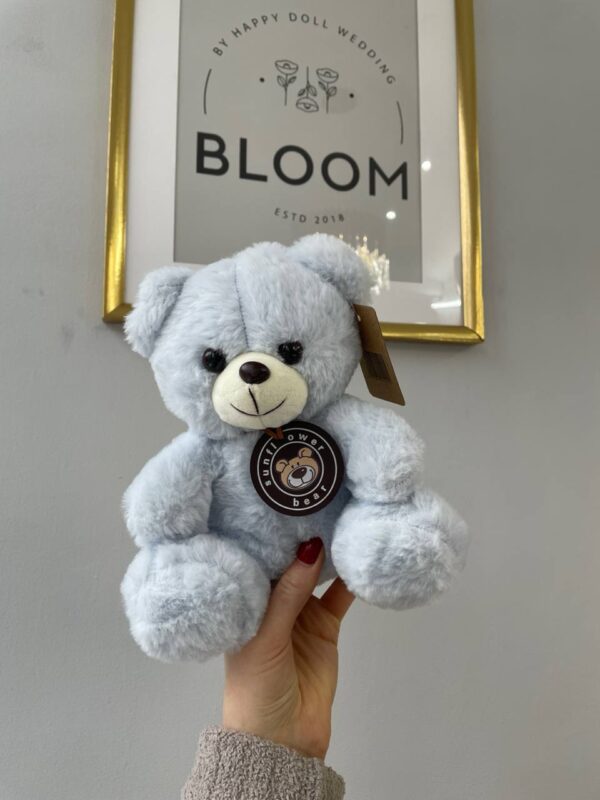 М’яка плюшева іграшка блакитний ведмедик для подарунка